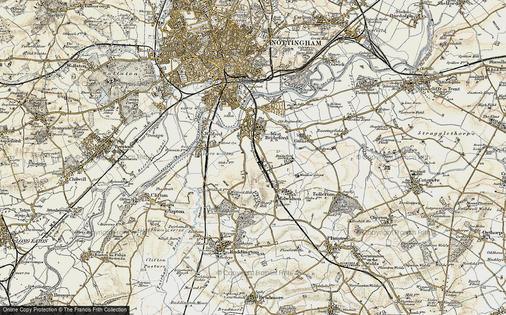 Old Map of West Bridgford, 1902-1903 in 1902-1903