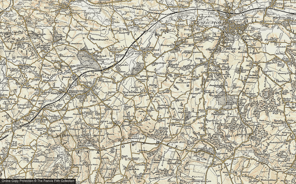 Old Map of West Buckland, 1898-1900 in 1898-1900