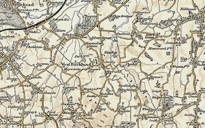 Old map of West Buckland in 1898-1900