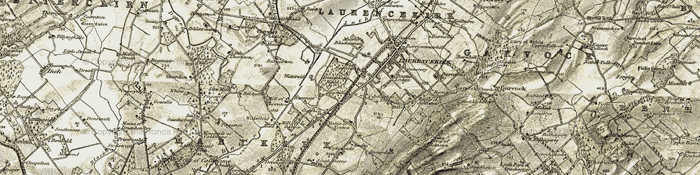 Old map of Bent in 1908