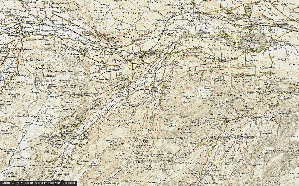 Old Map of Historic Map covering Burton Pasture in 1903-1904