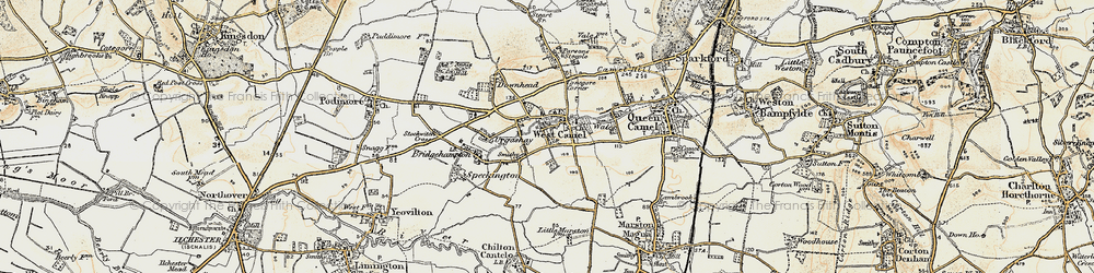 Old map of West Camel in 1899