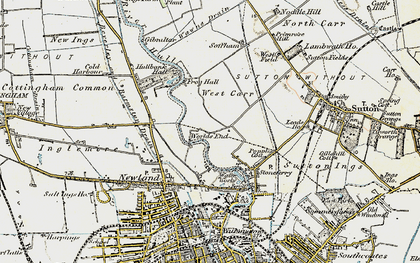 Old map of West Carr in 1903-1908
