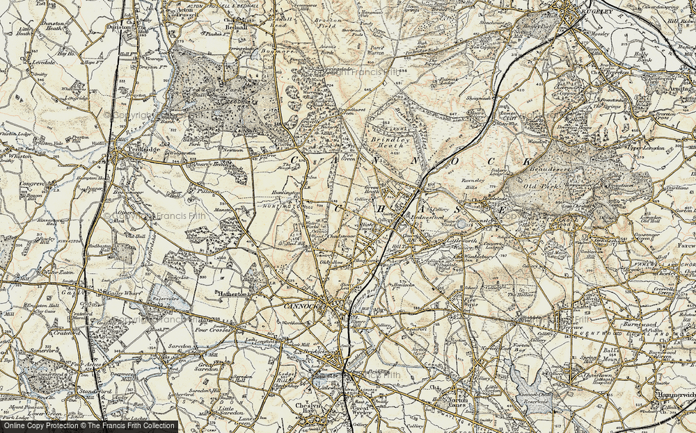Old Map of West Chadsmoor, 1902 in 1902