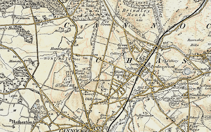 Old map of West Chadsmoor in 1902