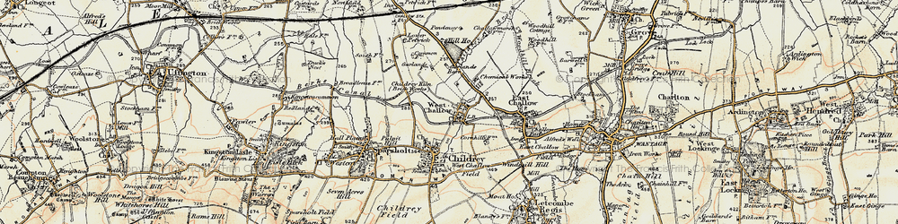 Old map of West Challow in 1897-1899