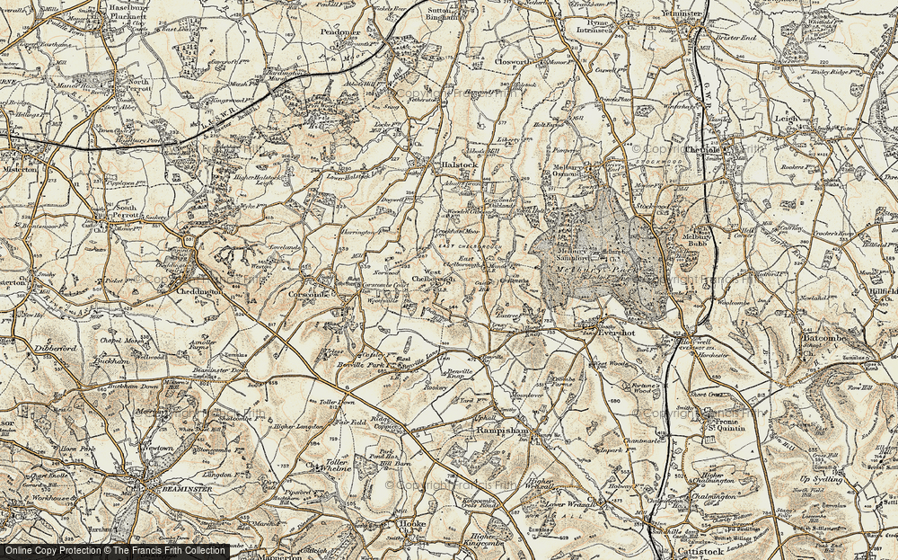 Old Map of West Chelborough, 1899 in 1899