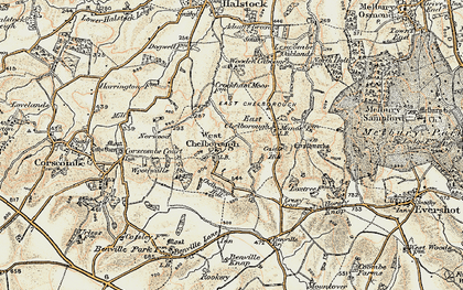 Old map of West Chelborough in 1899