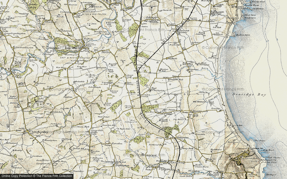 Old Map of Historic Map covering West Stobswood in 1901-1903