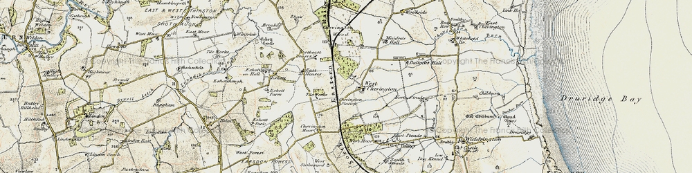 Old map of West Stobswood in 1901-1903