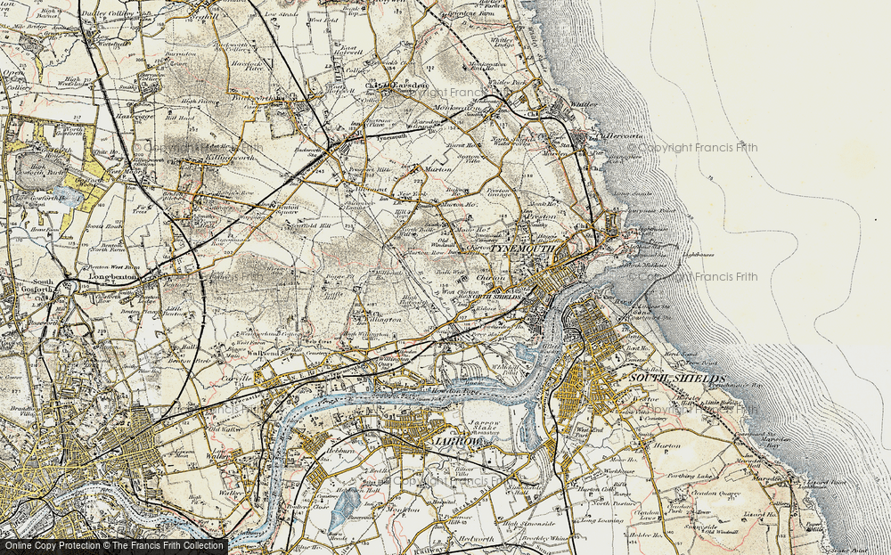 Old Map of West Chirton, 1901-1903 in 1901-1903
