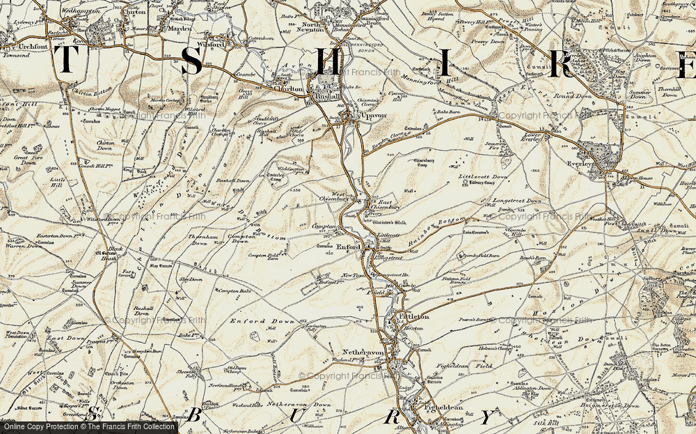 Old Map of West Chisenbury, 1897-1899 in 1897-1899