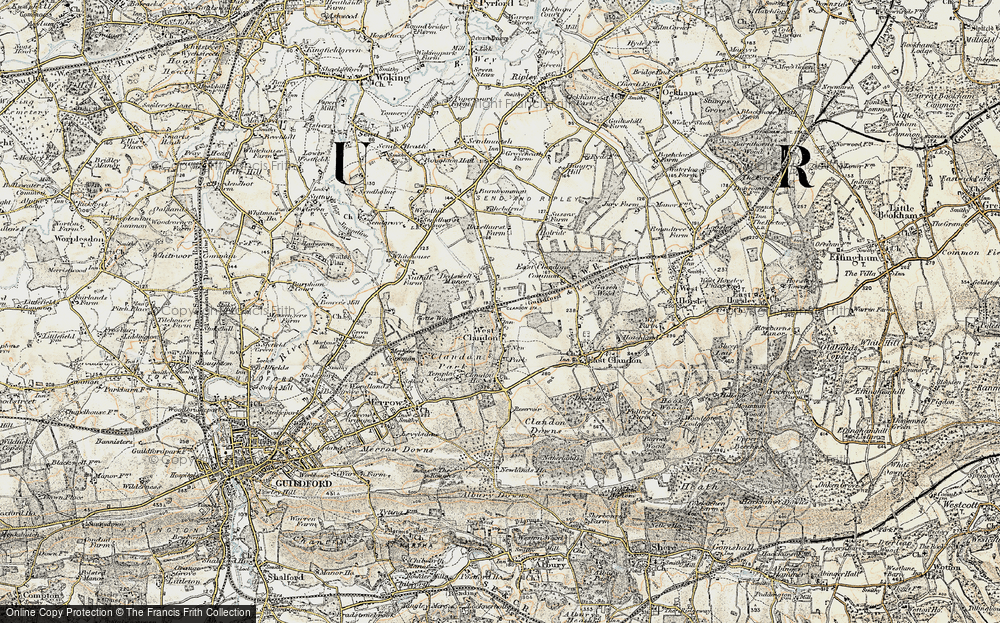 Old Map of West Clandon, 1898-1909 in 1898-1909