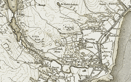 Old map of West Clyne in 1910-1912