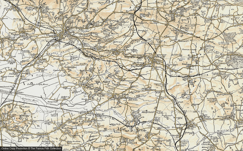 Old Map of West Compton, 1899 in 1899