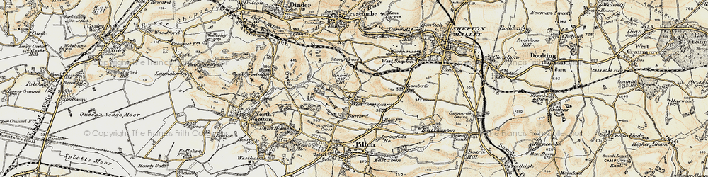 Old map of West Compton in 1899