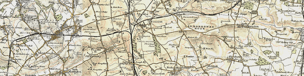 Old map of West Cornforth in 1903-1904