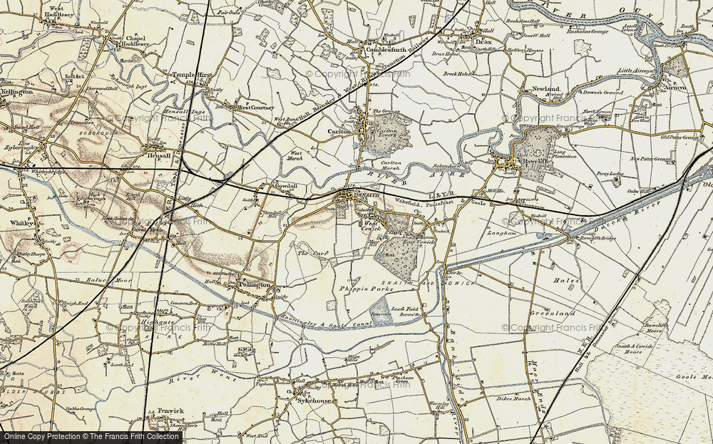 Old Map of West Cowick, 1903 in 1903