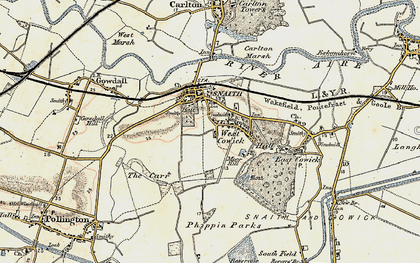 Old map of West Cowick in 1903