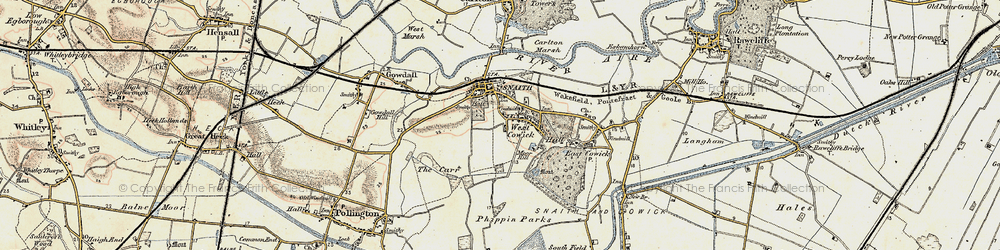 Old map of West Cowick in 1903