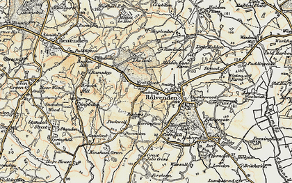 Old map of West Cross in 1898