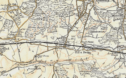 Old map of West Dean in 1897-1898