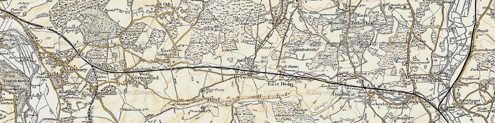 Old map of West Dean in 1897-1898