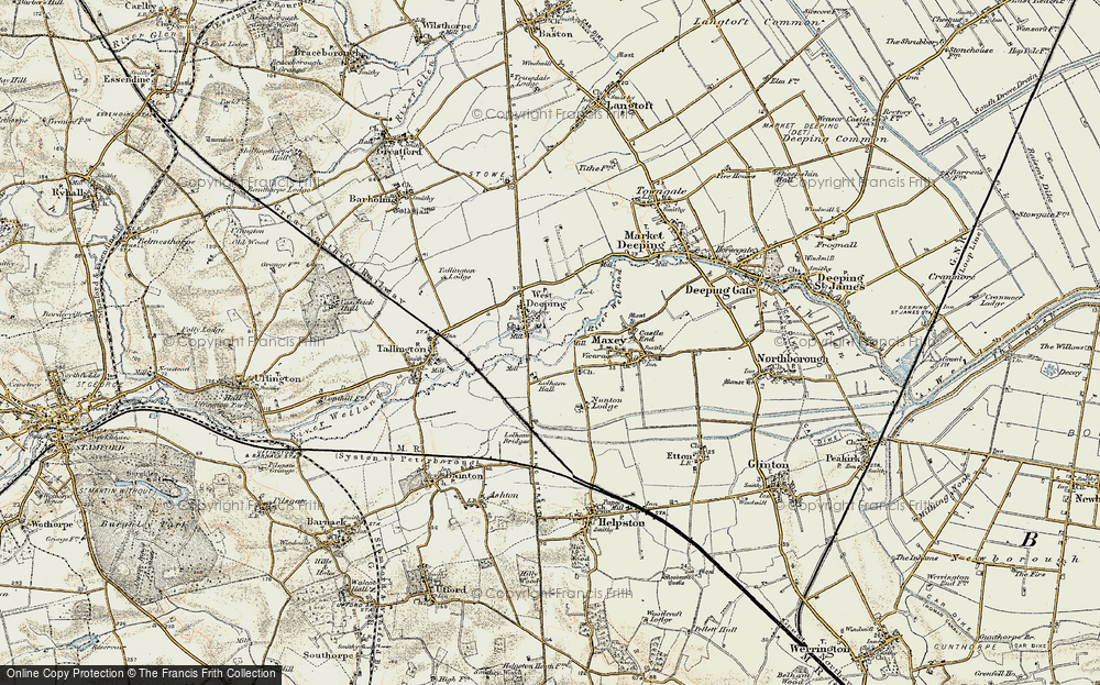 Old Map of West Deeping, 1901-1902 in 1901-1902