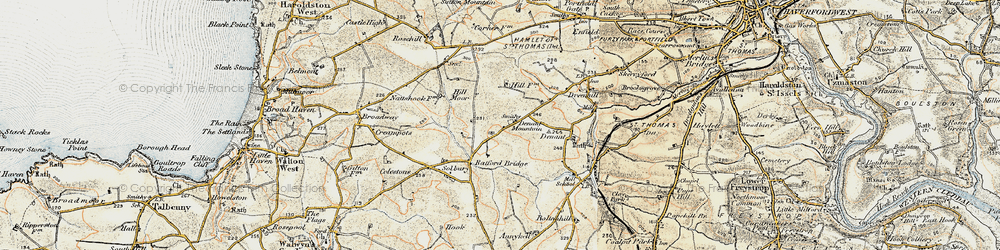 Old map of West Denant in 1901-1912