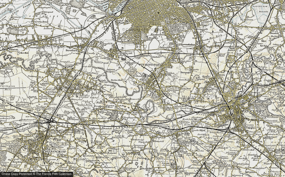 Old Map of West Didsbury, 1903 in 1903