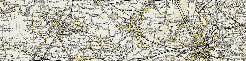 Old map of West Didsbury in 1903