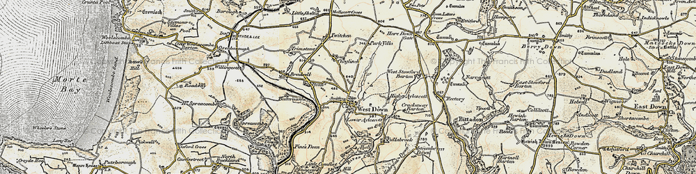 Old map of West Down in 1900