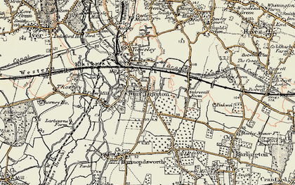 Old map of West Drayton in 1897-1909