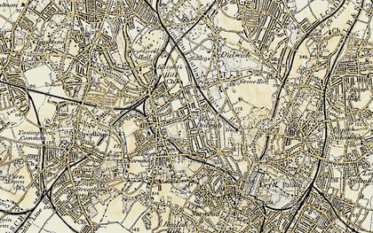 Old map of West Dulwich in 1897-1902