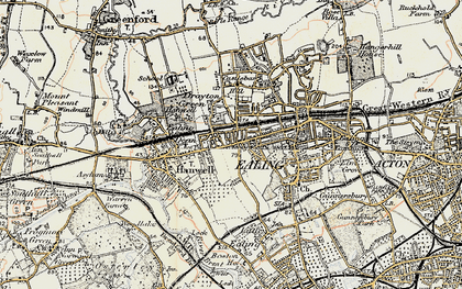 Old map of West Ealing in 1897-1909