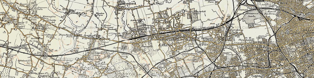 Old map of West Ealing in 1897-1909