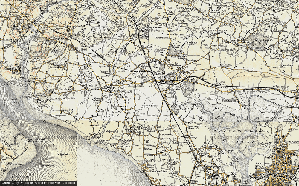 Old Map of Historic Map covering HMS Collingwood in 1897-1899