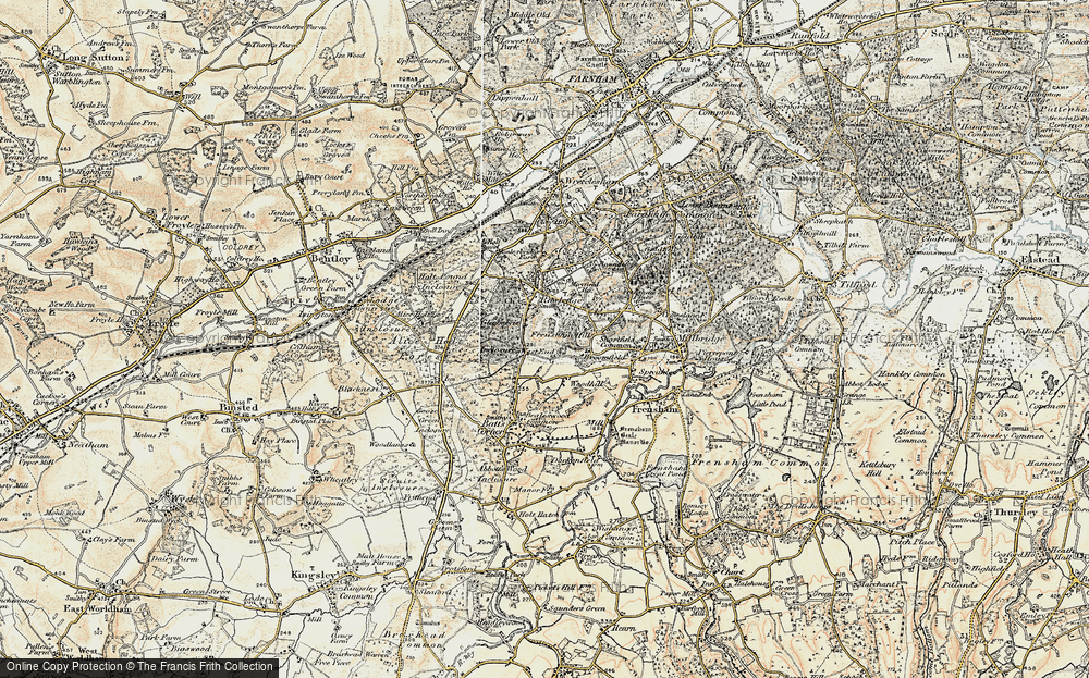 Old Map of Historic Map covering Woodhill in 1897-1909
