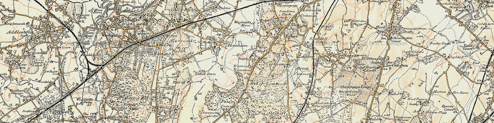Old map of Black Pond in 1897-1909