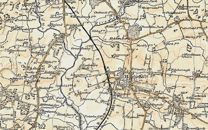 Old map of Wyckham Wood in 1898