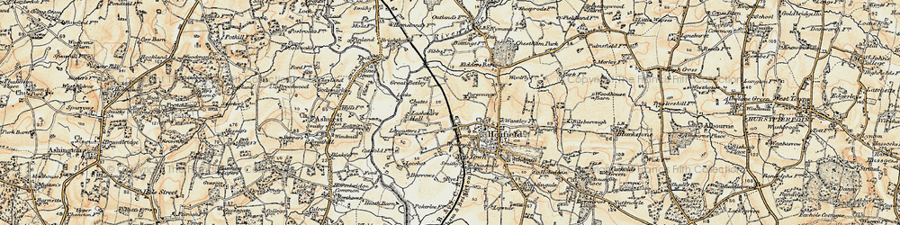 Old map of Wyckham Wood in 1898