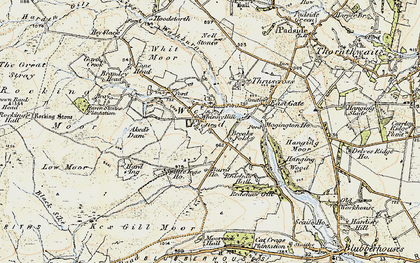 Old map of Brandrith Crags in 1903-1904