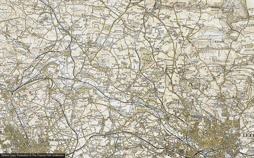 Old Map of Historic Map covering Brownberries, The in 1903-1904
