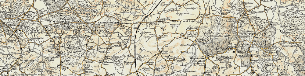 Old map of Butlers Lands in 1897-1900