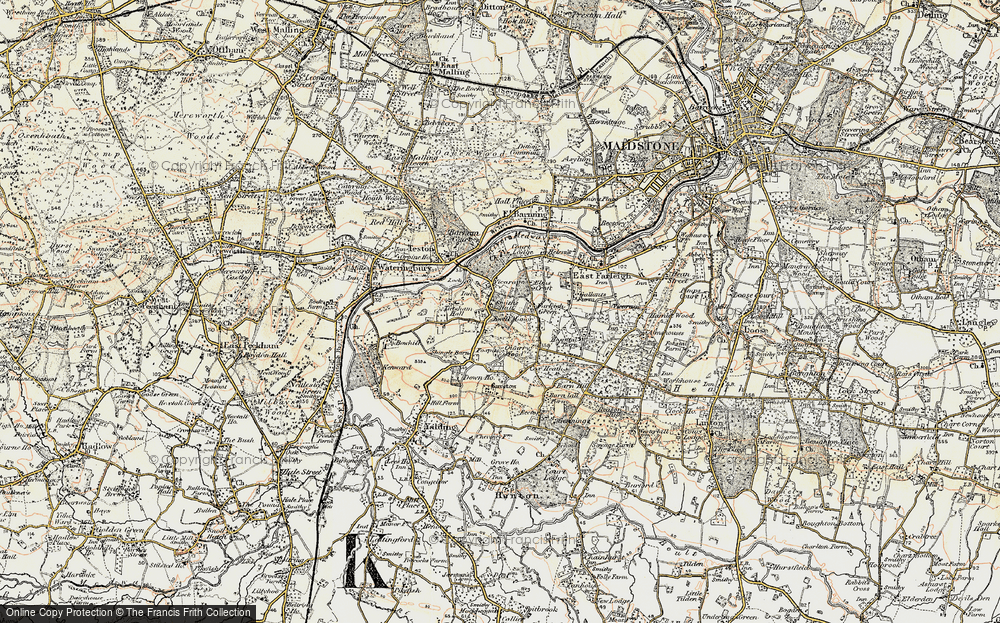 Old Map of West Farleigh, 1897-1898 in 1897-1898