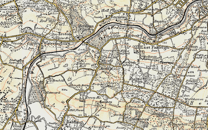 Old map of West Farleigh in 1897-1898