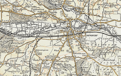 Old map of West Fields in 1897-1900