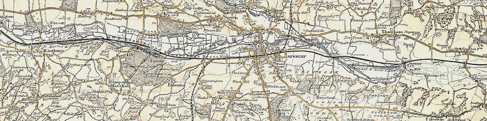 Old map of West Fields in 1897-1900