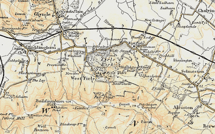 Old map of West Firle in 1898