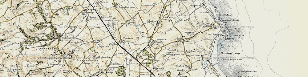 Old map of West Fleetham in 1901-1903